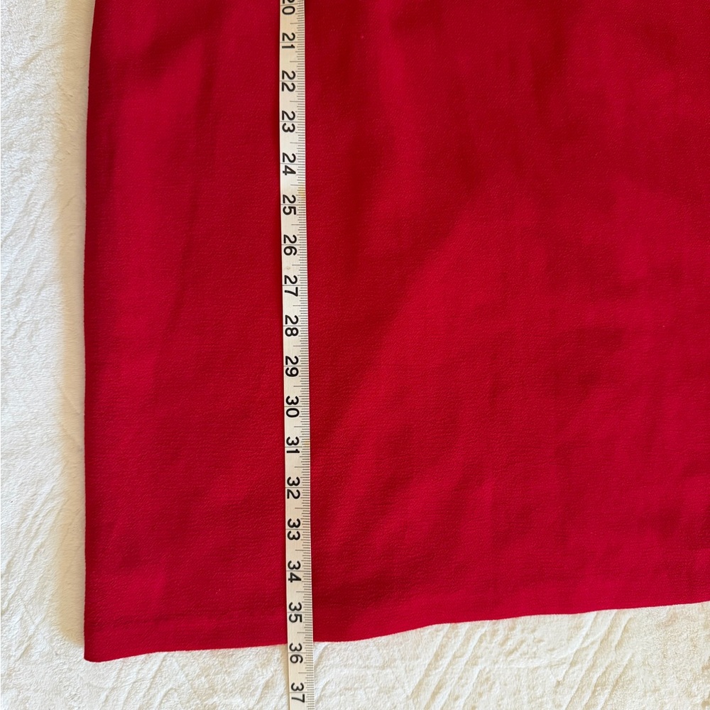 Maggy London Vibrant Red Long Sleeve Dress - Picture 7 of 7